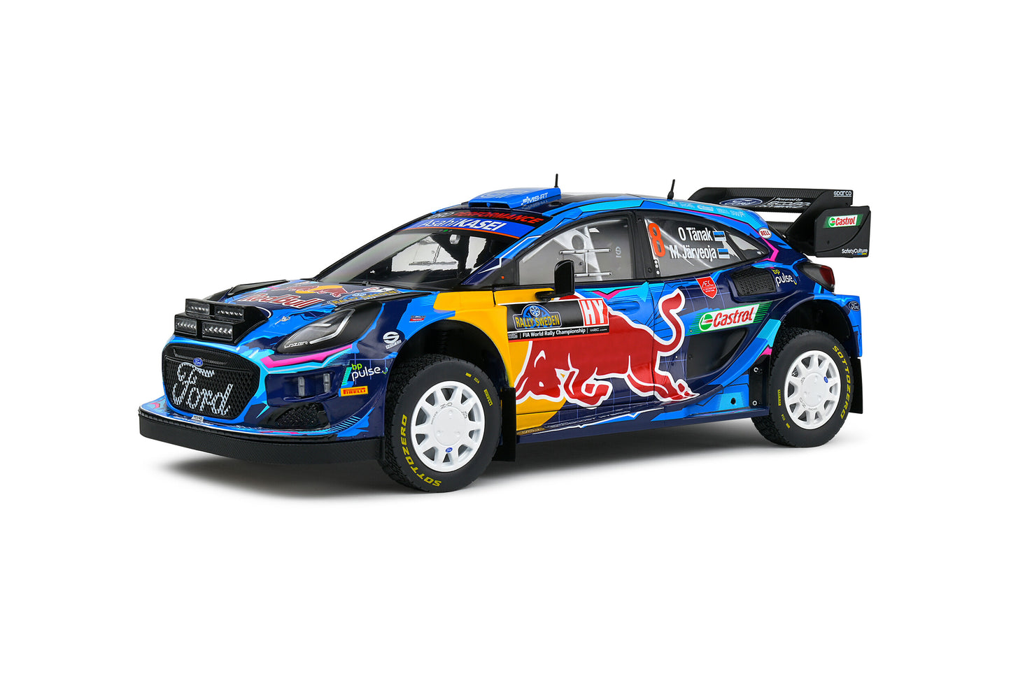 1/18 Ford Puma Rally 1 Hybrid Blue #8 Tanak Rally Sweden 2023