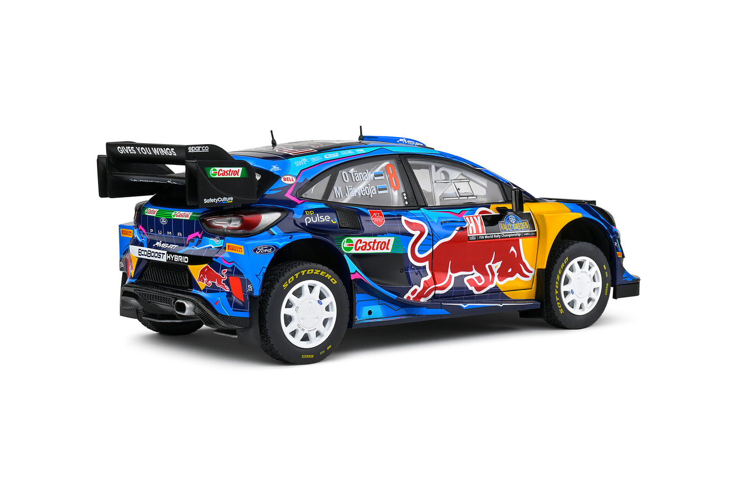 1/18 Ford Puma Rally 1 Hybrid Blue #8 Tanak Rally Sweden 2023
