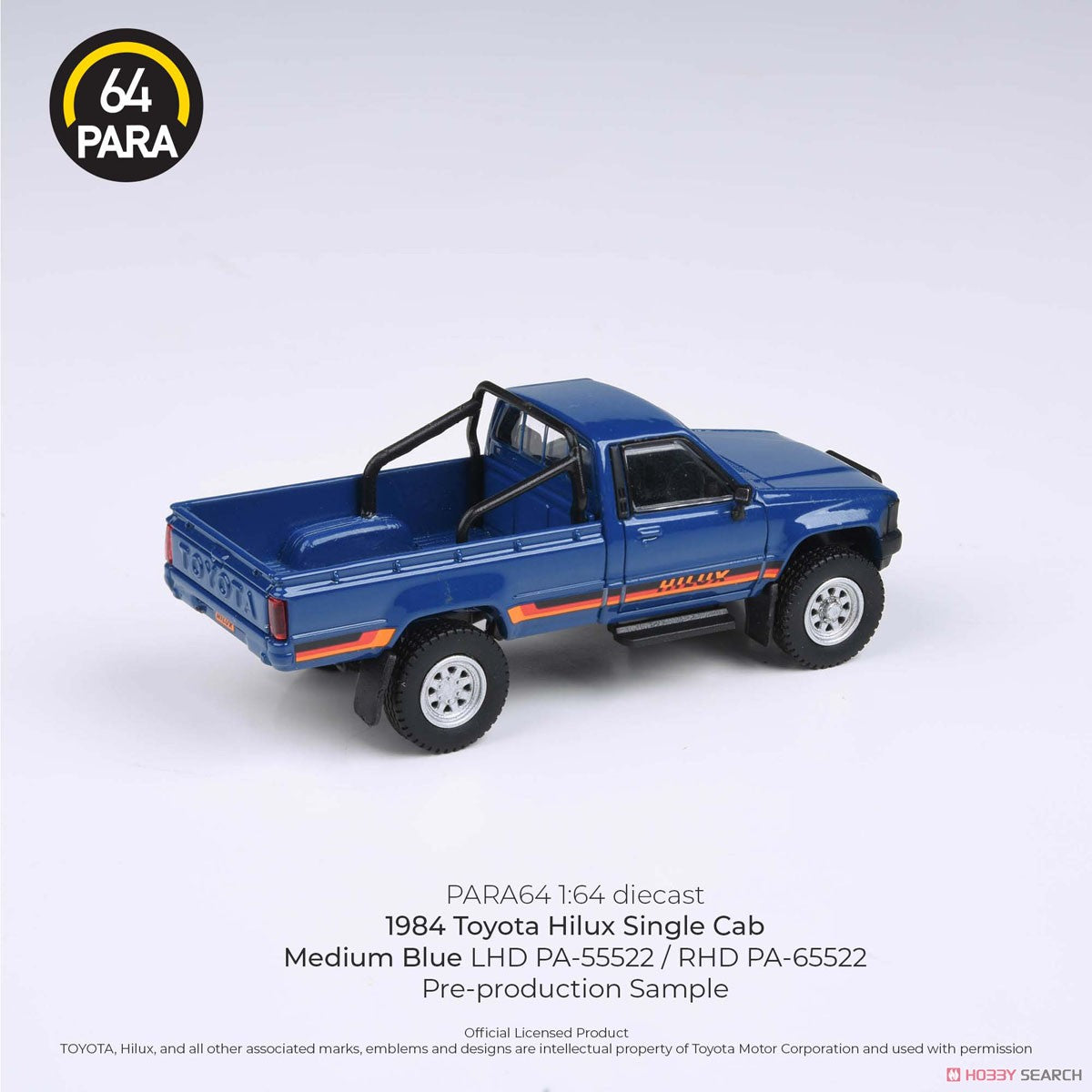 1/64 Toyota Hilux 1984 Medium Blue