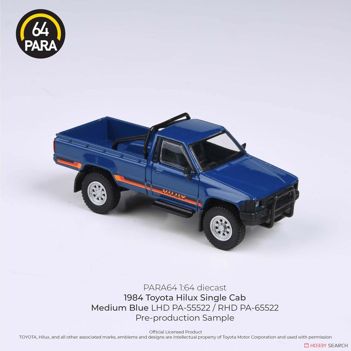 1/64 Toyota Hilux 1984 Medium Blue