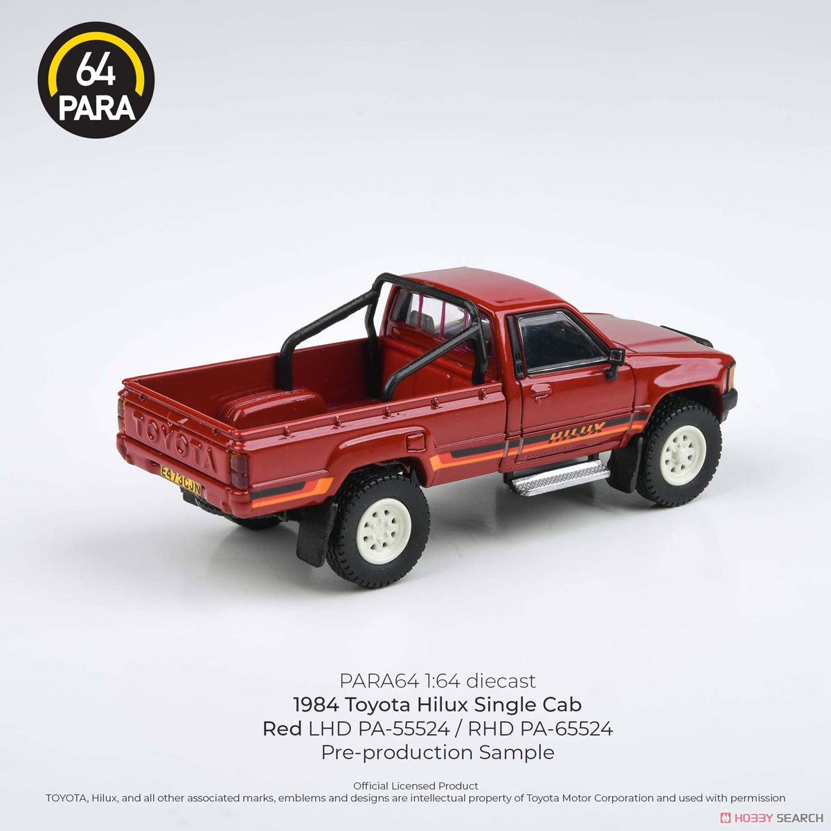 1/64 Toyota Hilux Single Cab Red