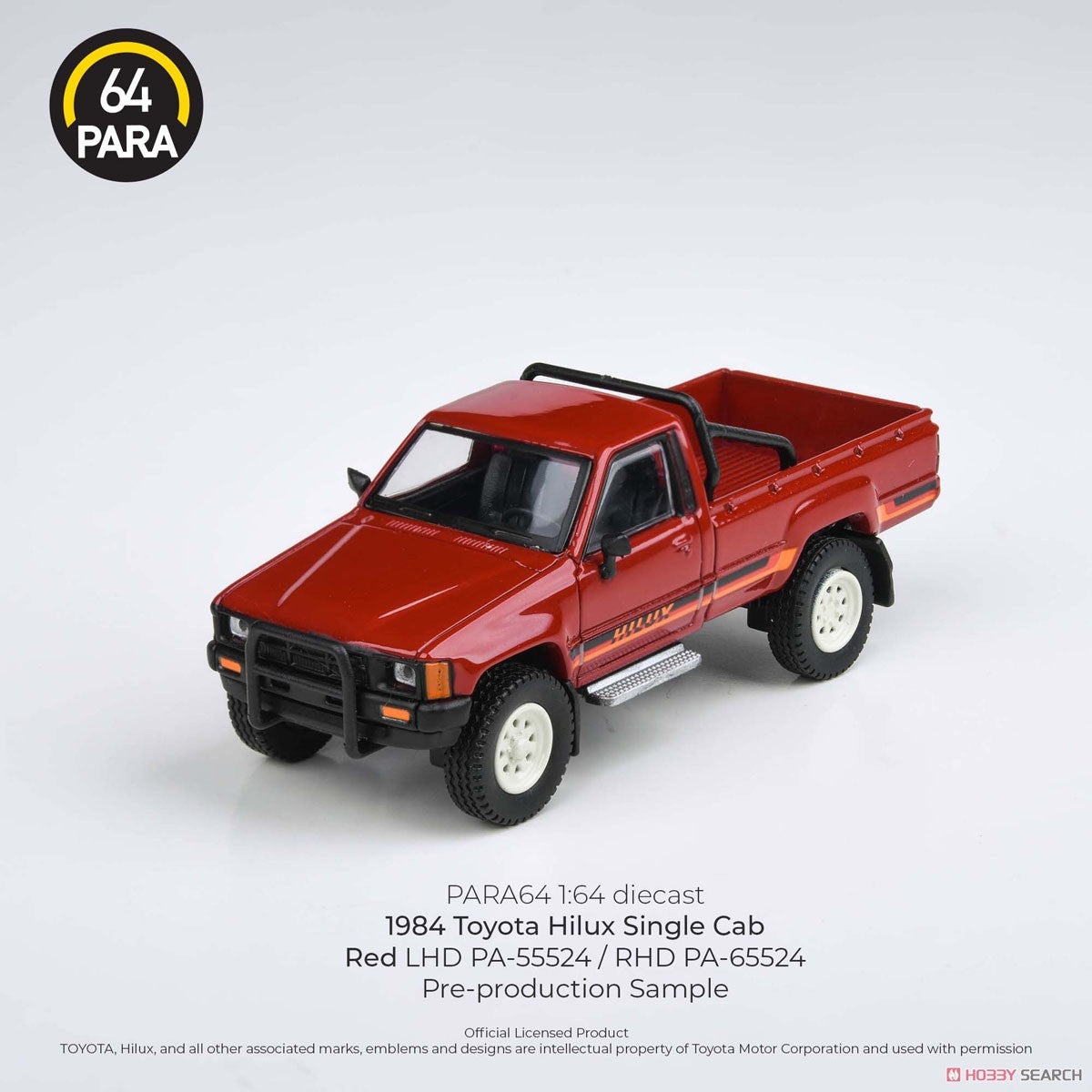 1/64 Toyota Hilux Single Cab Red