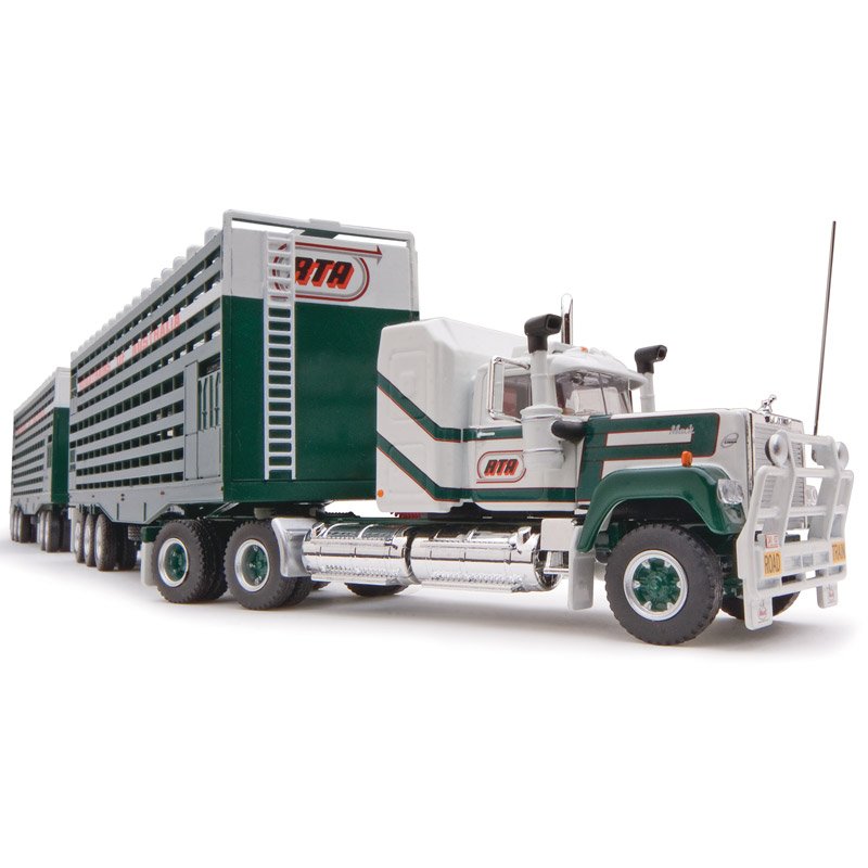 1/64 RTA Livestock road train, Prime mover, Dolly and two trailers