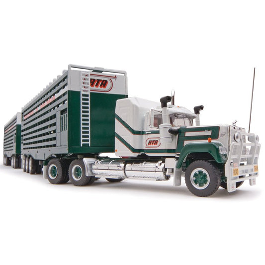 1/64 RTA Livestock road train, Prime mover, Dolly and two trailers
