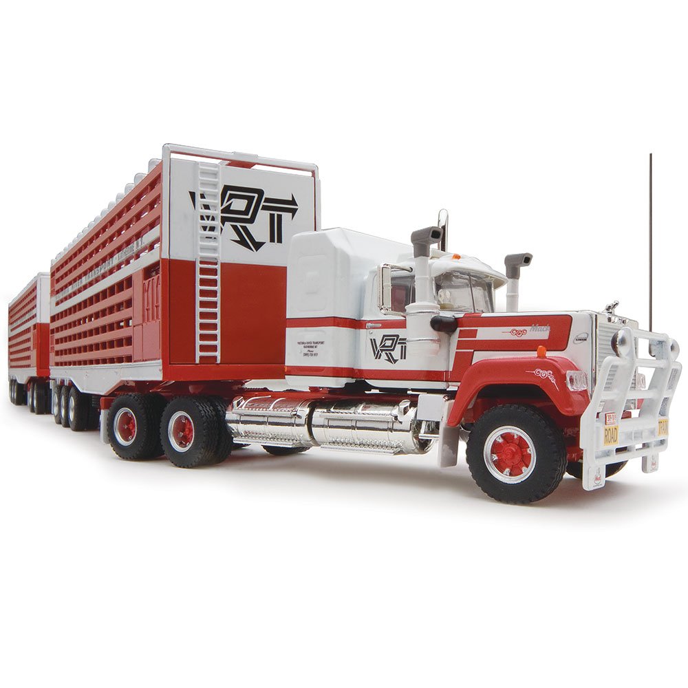 1/64 Victoria River Transport livestock road train, Prime mover, Dolly and two trailers