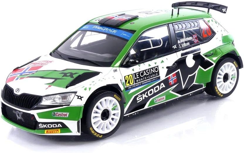 1/18 Skoda Fabia Rally2 EVO #20 Rally Monte Carlo "Mikkelsen/Eriksen"