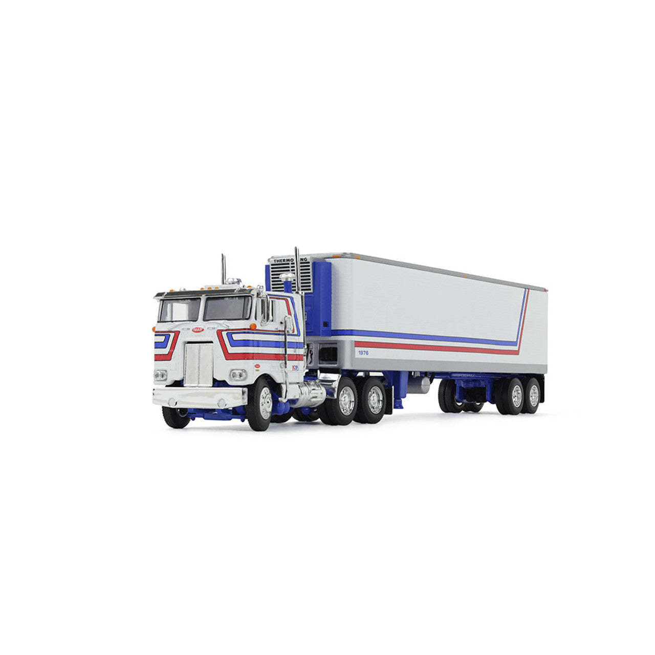 1/64 Bicentennial Patriot Peterbilt Model 352 COE 86" Sleeper & 40' Vintage Trailer with Reefer