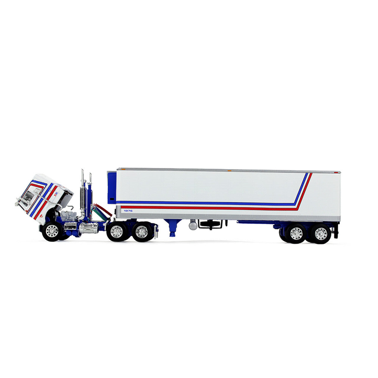 1/64 Bicentennial Patriot Peterbilt Model 352 COE 86" Sleeper & 40' Vintage Trailer with Reefer