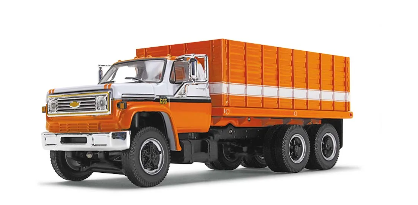 1/64 scale 1970s Chevrolet® C65 Grain Truck Orange white