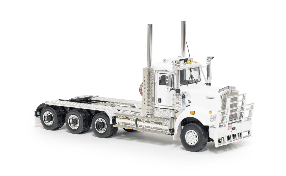 1/50 C509 Kenworth White/Black Tri-drive with sleeper