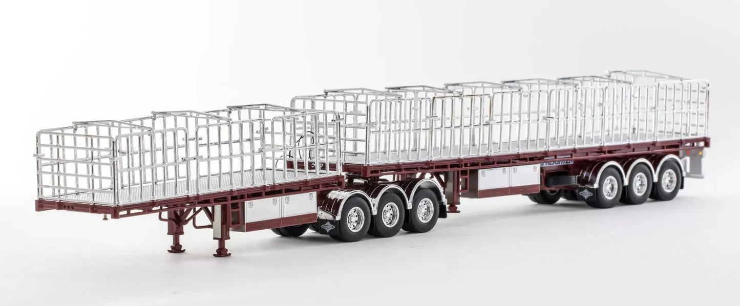 1/50 Freight Flat Top B-double Muscat