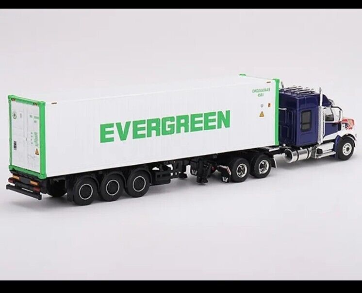 1/64 Western Star 49X Blue w/ 40ft Container "Evergreen"