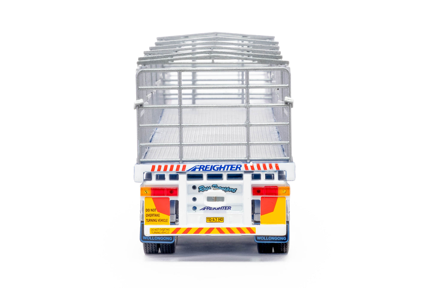 1/50 Freight Flat Top B-double Ross Transport Pink/Blue