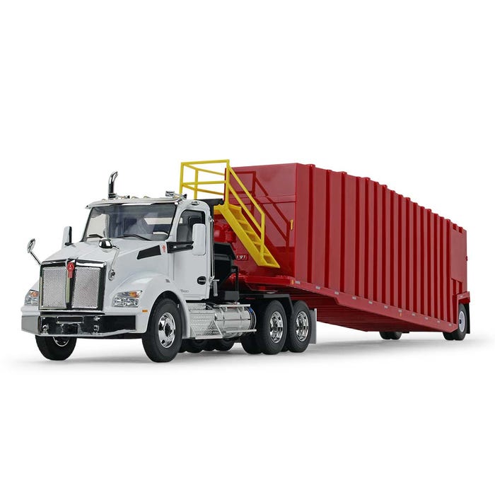 1/34 Kenworth® T880 Winch Truck & Pinnacle Frac Tank Trailer (White/Viper Red)