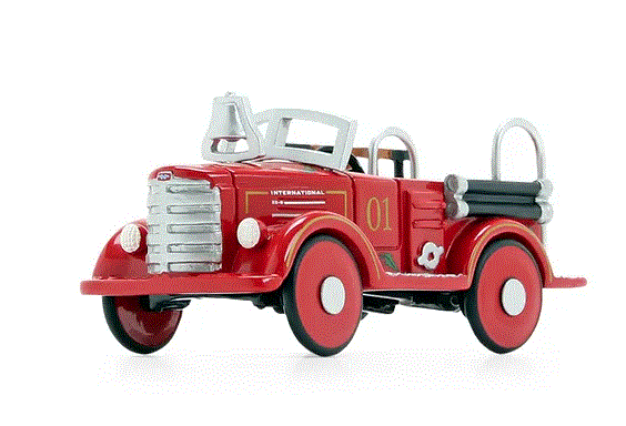 International KB fire truck ornament
