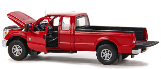 1/50 Ford F250 Pickup truck super cab - Red/Chrome