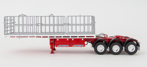 1/50 Freight Flat Top B-double White/Red