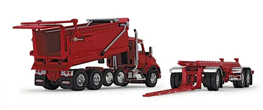 1/64 Kenworth T880 Rogue Dump & Rogue Transfer Dump trailer - Viper Red