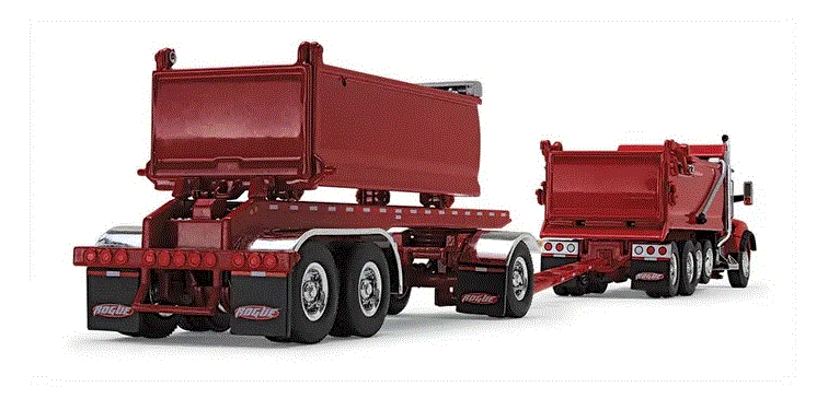 1/64 Kenworth T880 Rogue Dump & Rogue Transfer Dump trailer - Viper Red