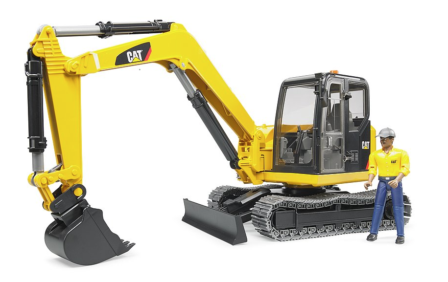 1/16 Cat Mini Excavator with Worker