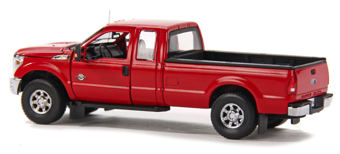 1/50 Ford F250 Pickup truck super cab - Red/Chrome