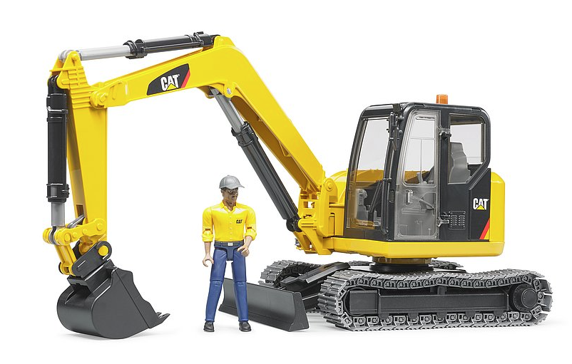 1/16 Cat Mini Excavator with Worker