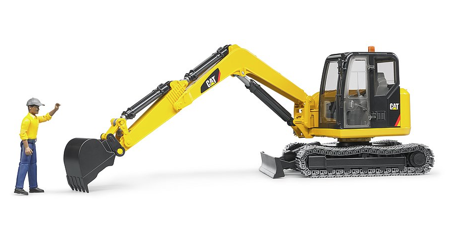 1/16 Cat Mini Excavator with Worker