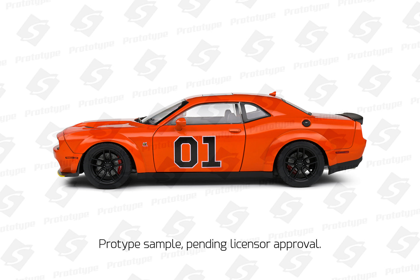 1/18 Dodge Challenger R/T Scat Pack Widebody 2023 Orange - Hazzard Tribute