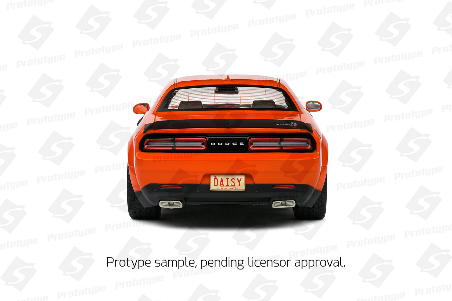 1/18 Dodge Challenger R/T Scat Pack Widebody 2023 Orange - Hazzard Tribute