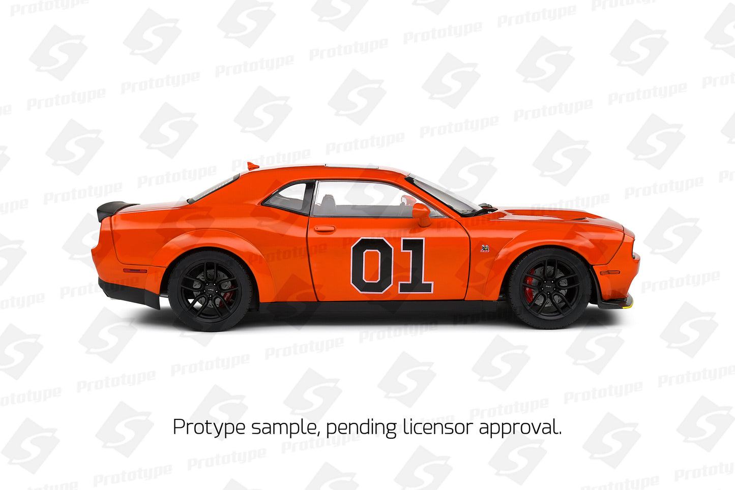 1/18 Dodge Challenger R/T Scat Pack Widebody 2023 Orange - Hazzard Tribute