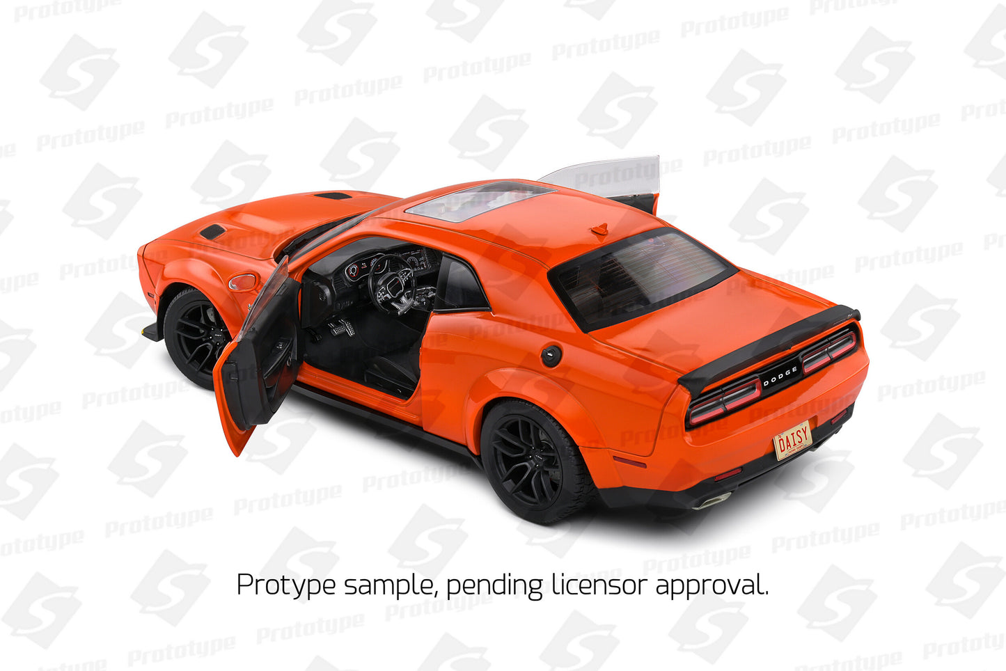 1/18 Dodge Challenger R/T Scat Pack Widebody 2023 Orange - Hazzard Tribute