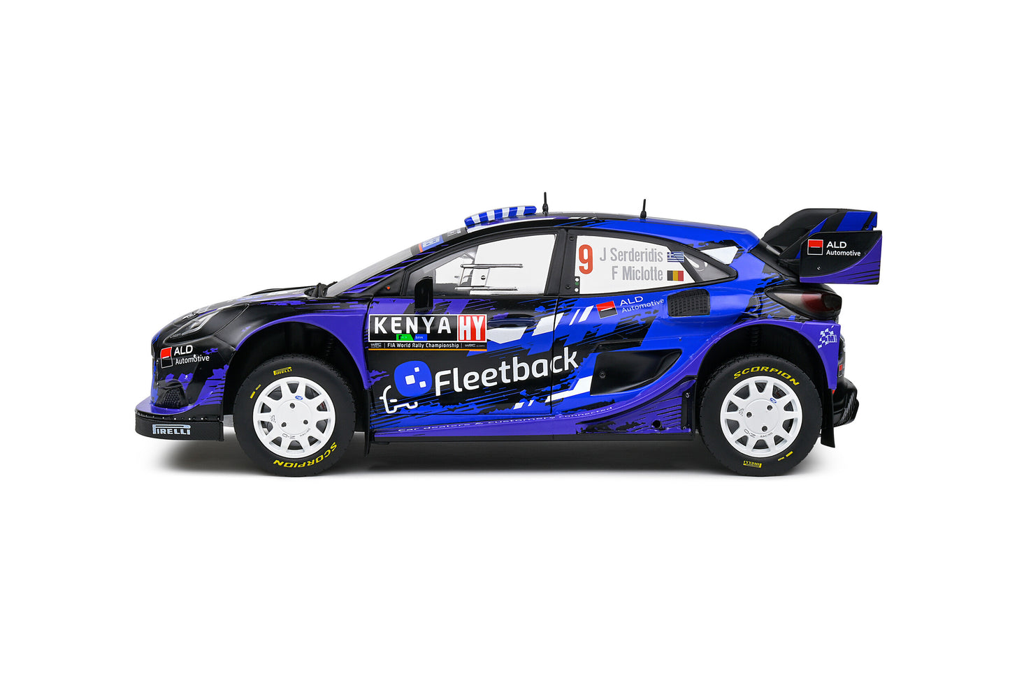 1/18 Ford Puma Rally 1 #9 "Serderidis/Miclotte" Rally Kenya 2022