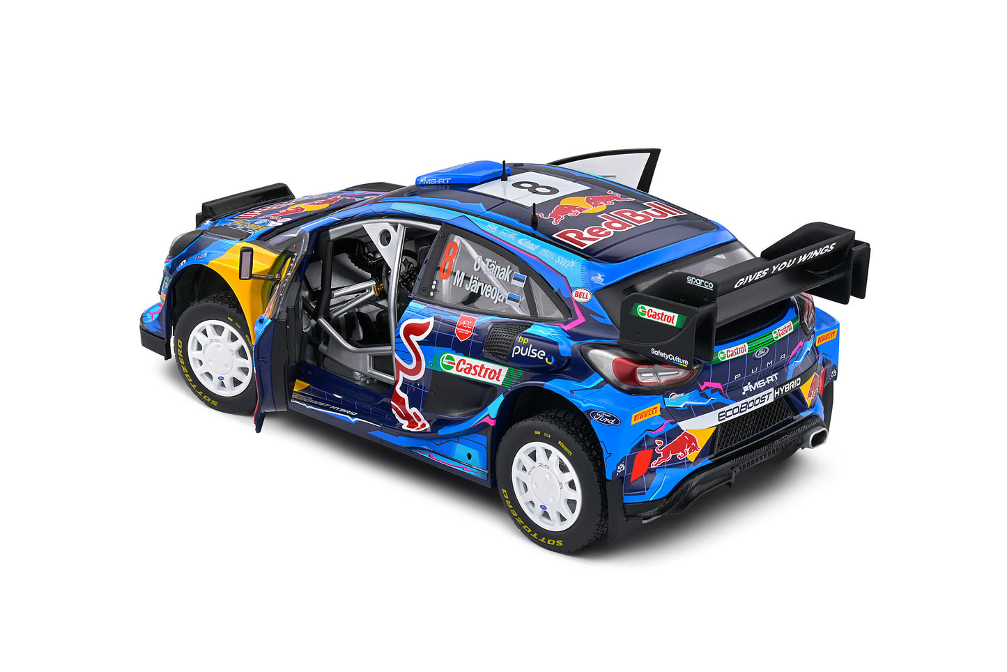 1/18 Ford Puma Rally 1 Hybrid Blue #8 Tanak Rally Sweden 2023