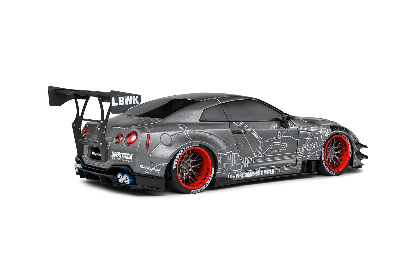 1/18 Nissan GT-R (R35) w/ Liberty Walk Body Kit 2.0 2020 Black