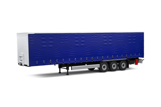 1/24 Tarpaulin Trailer Blue Three Axle