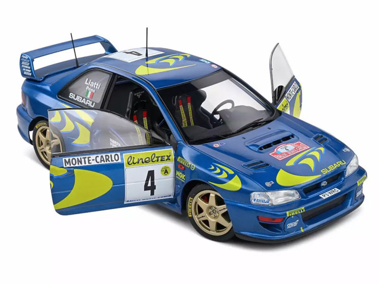 1/18 Subaru Imprezza 22b Blue #4 P Liatti - Rally Monte Carlo 1997