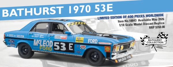 1/18 John Goss/Bob Skelton #53E Ford XW Falcon Phase II Bathurst 1970 18843
