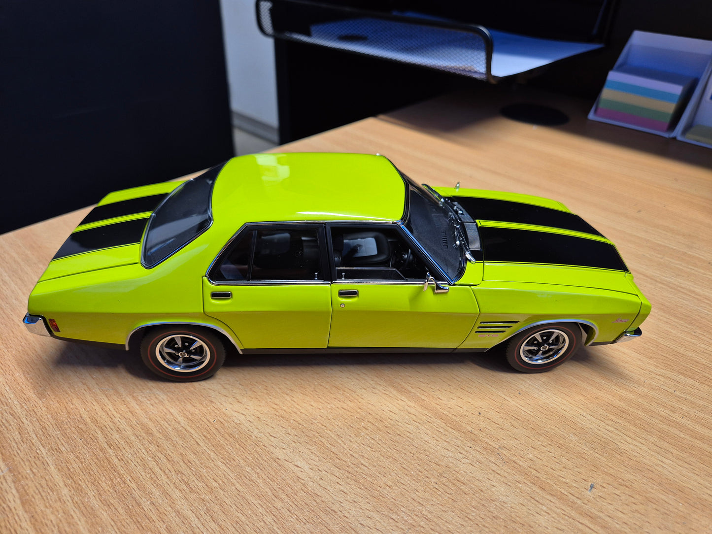 1/18 Holden HQ Monaro GTS Sedan Barbados Green with Black Stripes