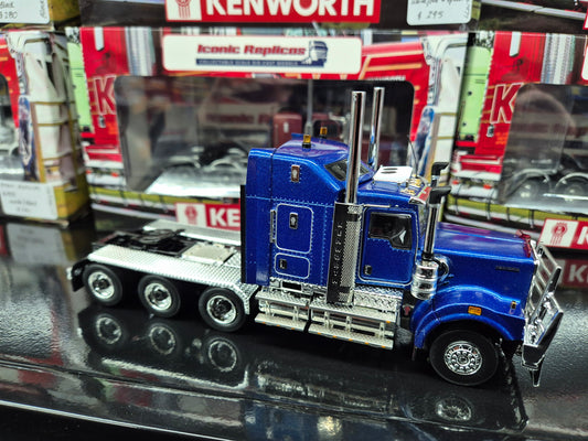 1/50 C509 Kenworth Metallic Blue Tri-drive with sleeper