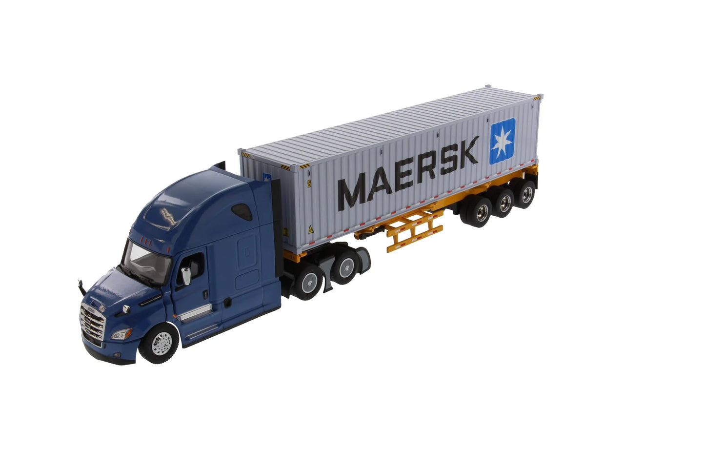 1/50 Freightliner New Cascadia Blue with Skeletal Trailer and Maersk 40' DGC 71048