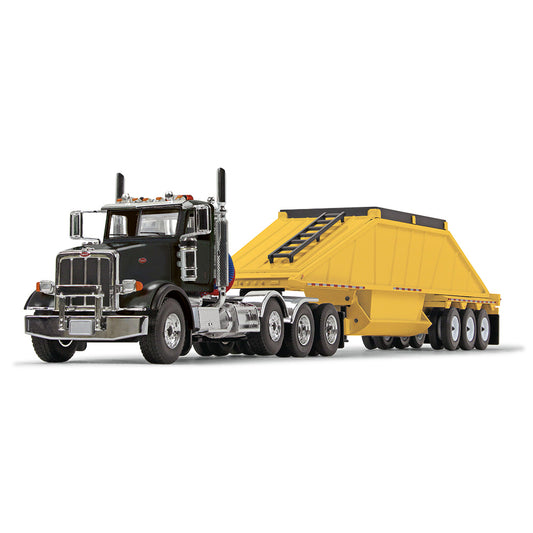 1/50 Peterbilt 367 daycab & bottom dump trailer (yellow)