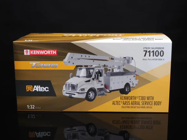 1/32 Kenworth T380 with Altec AA55 Aerial Crane White 71100