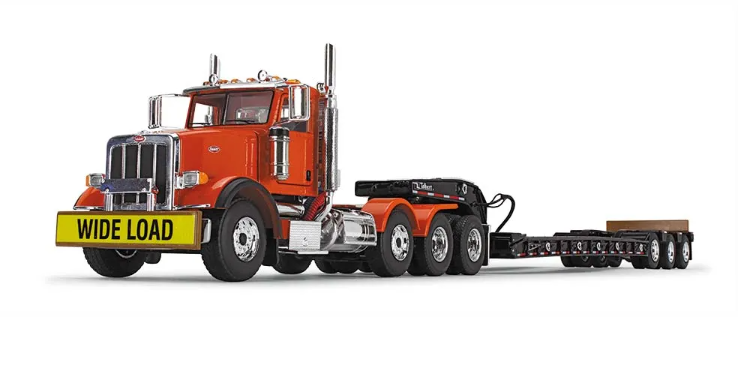 1/50 Peterbilt 367 daycab & Talbert 55SA Lowboy trailer - Orange