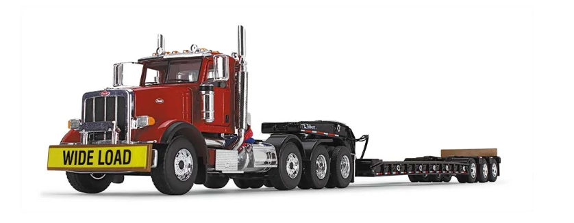 1/50 Peterbilt 367 daycab & Talbert 55SA Lowboy trailer - Cola Red