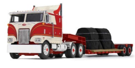 1/64 Peterbilt model 352 and talbert 555A lowboy trailer with coil load