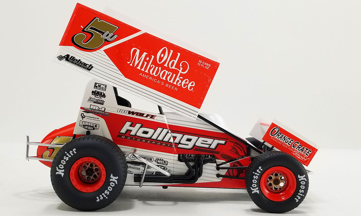 1/50 2024 #5w Old Milwaukee Sprint Car - Lucas Wolfe