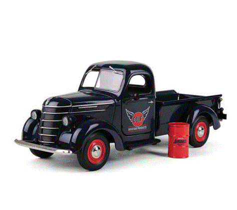 1/25 Gulf '38 INTL D-2 Pick Up Truck with  Barrel