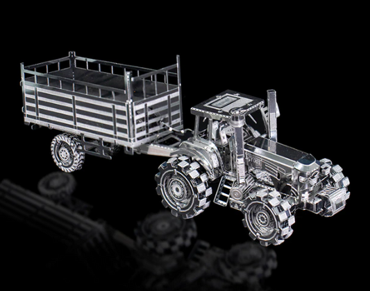 3D Metal Puzzle / Model Tractor With Trailer