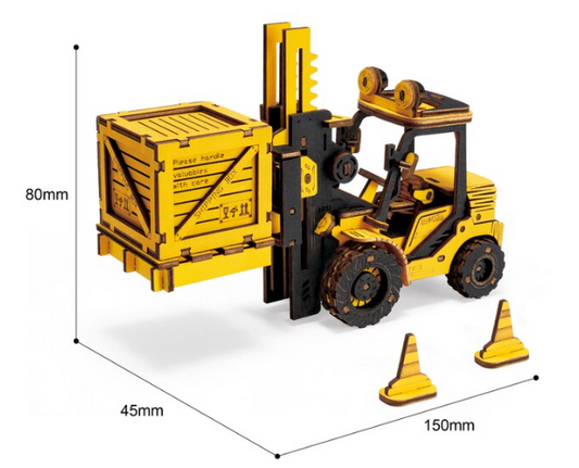 3D Wooden Puzzle / Model Forklift