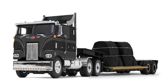1/64 Peterbilt® Model 352 COE 110" Sleeper with Turbo Wing & Rogers® Vintage Lowboy Trailer with Coil Load